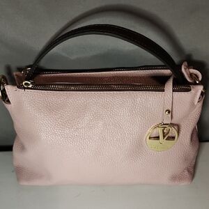Valentina Blush Pink Shoulder Bag with Gold Accent